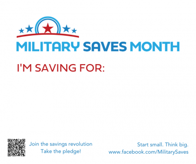 I'm Saving For... Sign from Military Saves